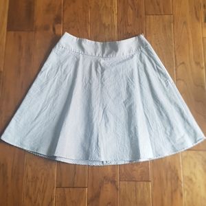 Ann Taylor Nautical Style Cotton Blend Lined Skirt